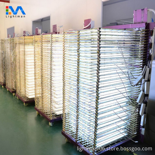 Suspended Ceiling Recessed LED Panel Light White Silver Frame 4x2